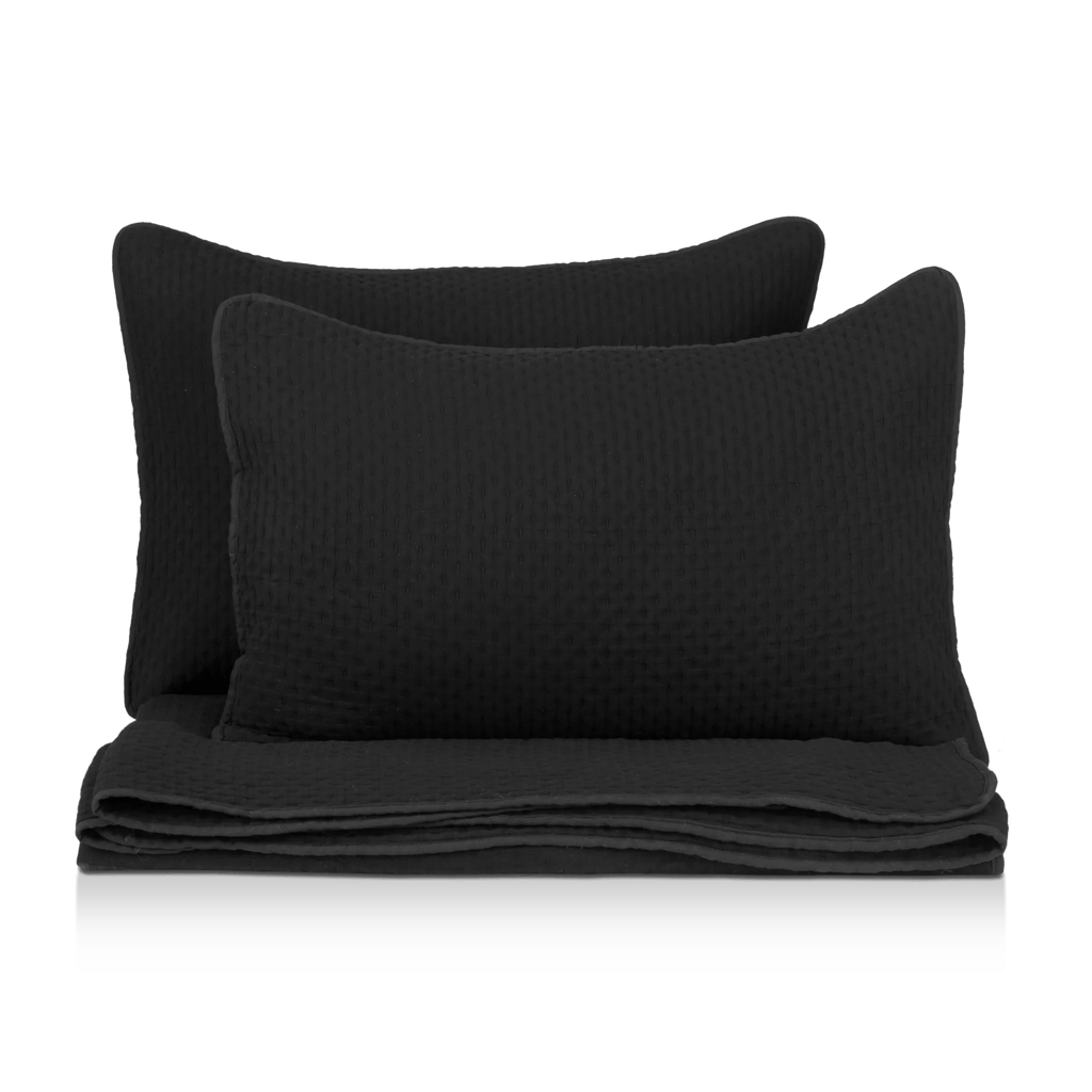 Black Nash Collection - 3-Piece Coverlet Set