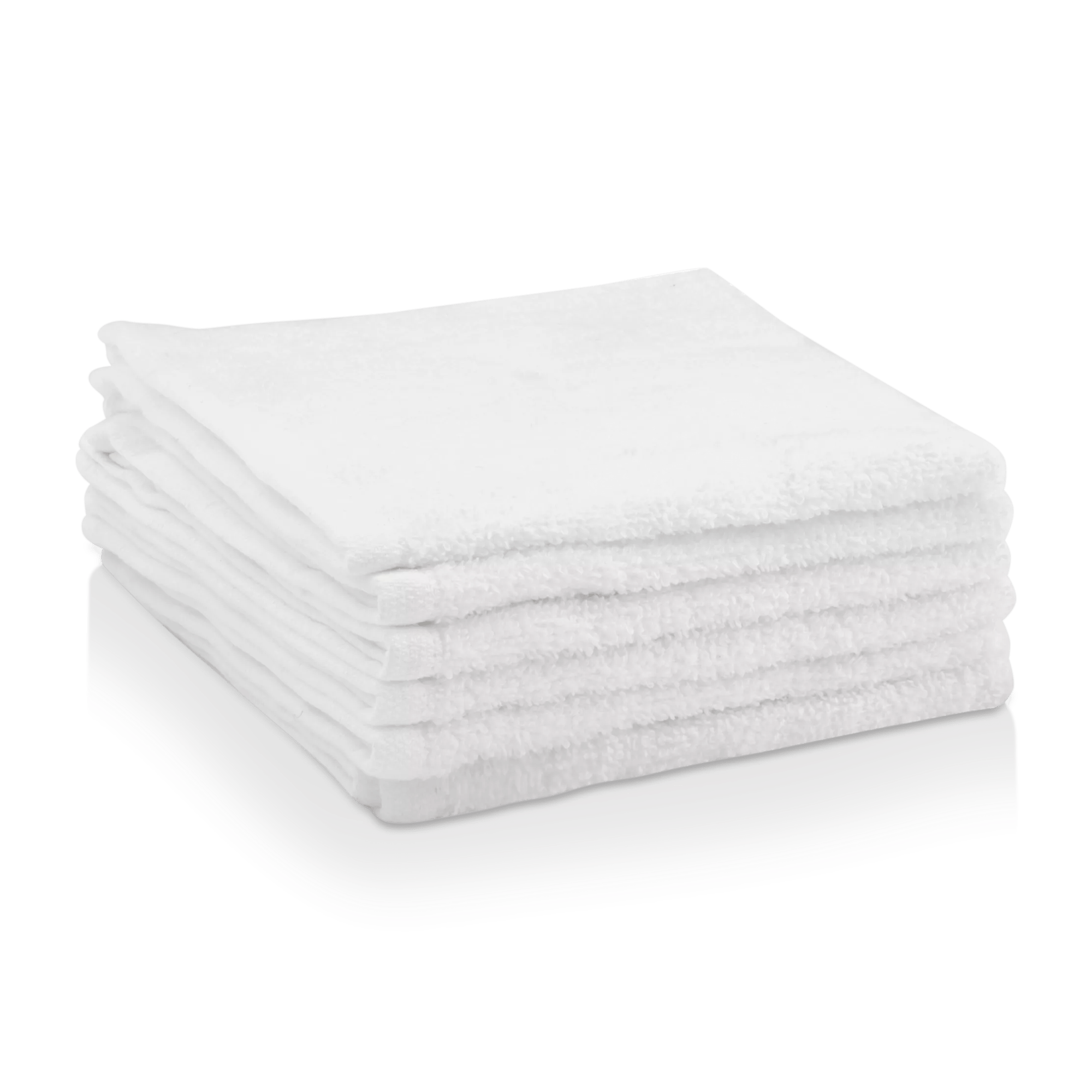 White Set of 6 Large Washcloths