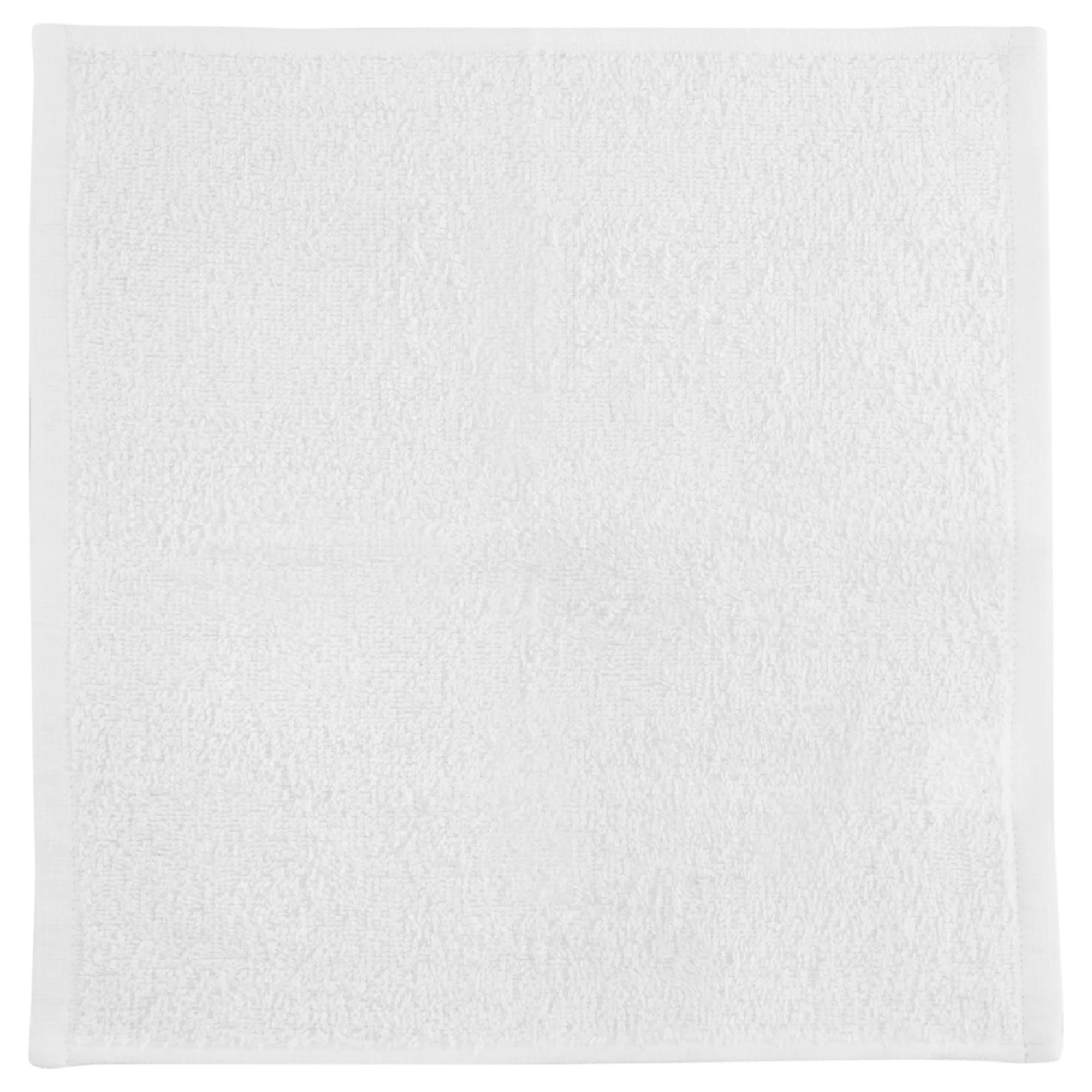 White Set of 6 Large Washcloths