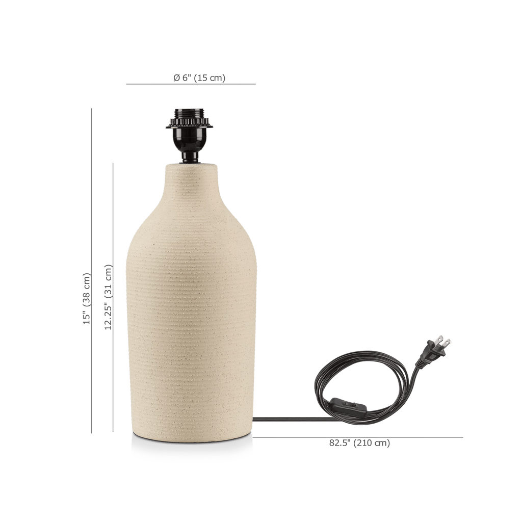 White Ceramic Lamp Base