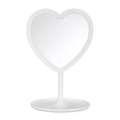 LED Heart-Shaped Table Mirror
