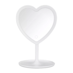 LED Heart-Shaped Table Mirror