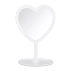 LED Heart-Shaped Table Mirror