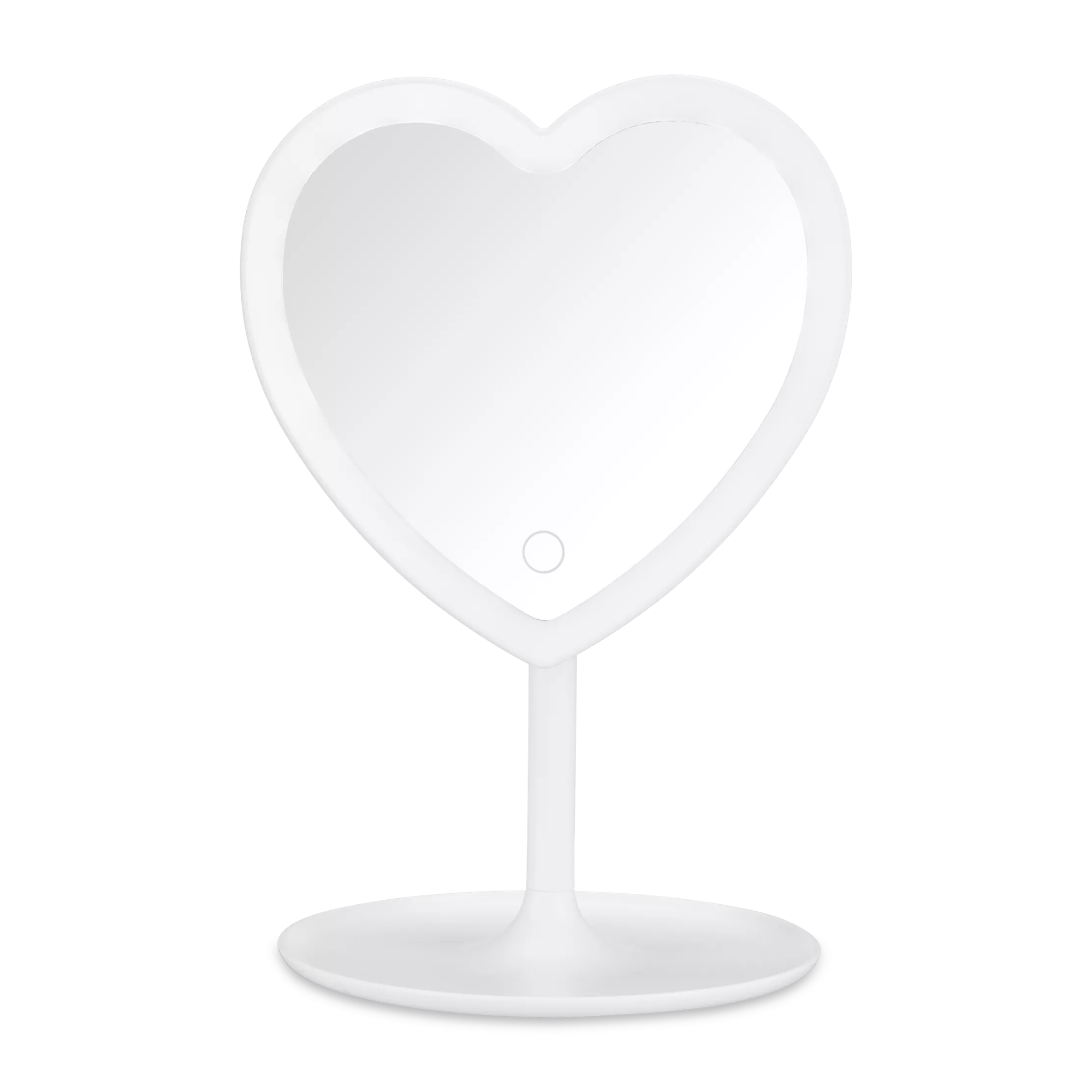 LED Heart-Shaped Table Mirror