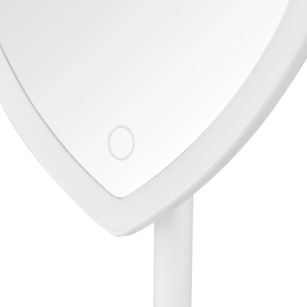 LED Heart-Shaped Table Mirror