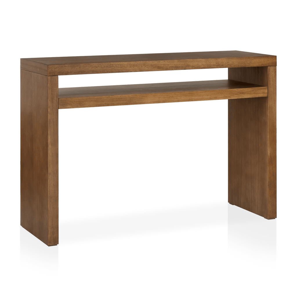 Mango Wood Veneer Console Table