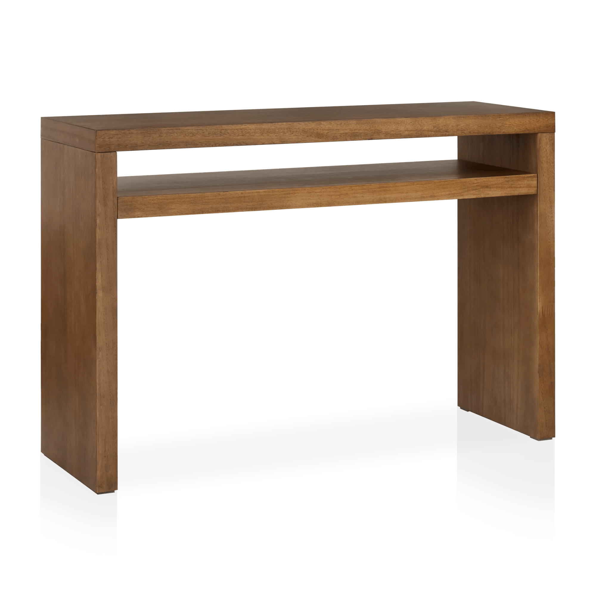 Mango Wood Veneer Console Table