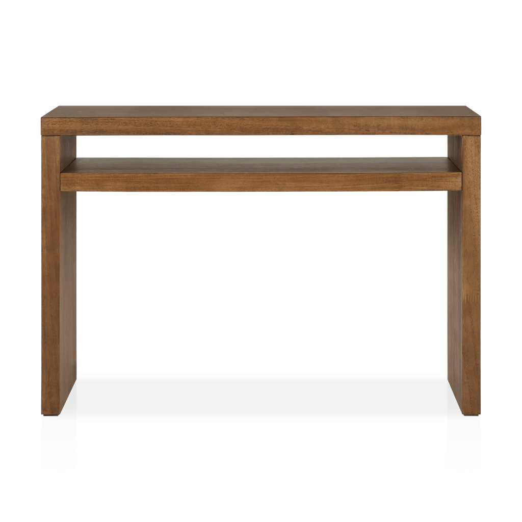Mango Wood Veneer Console Table