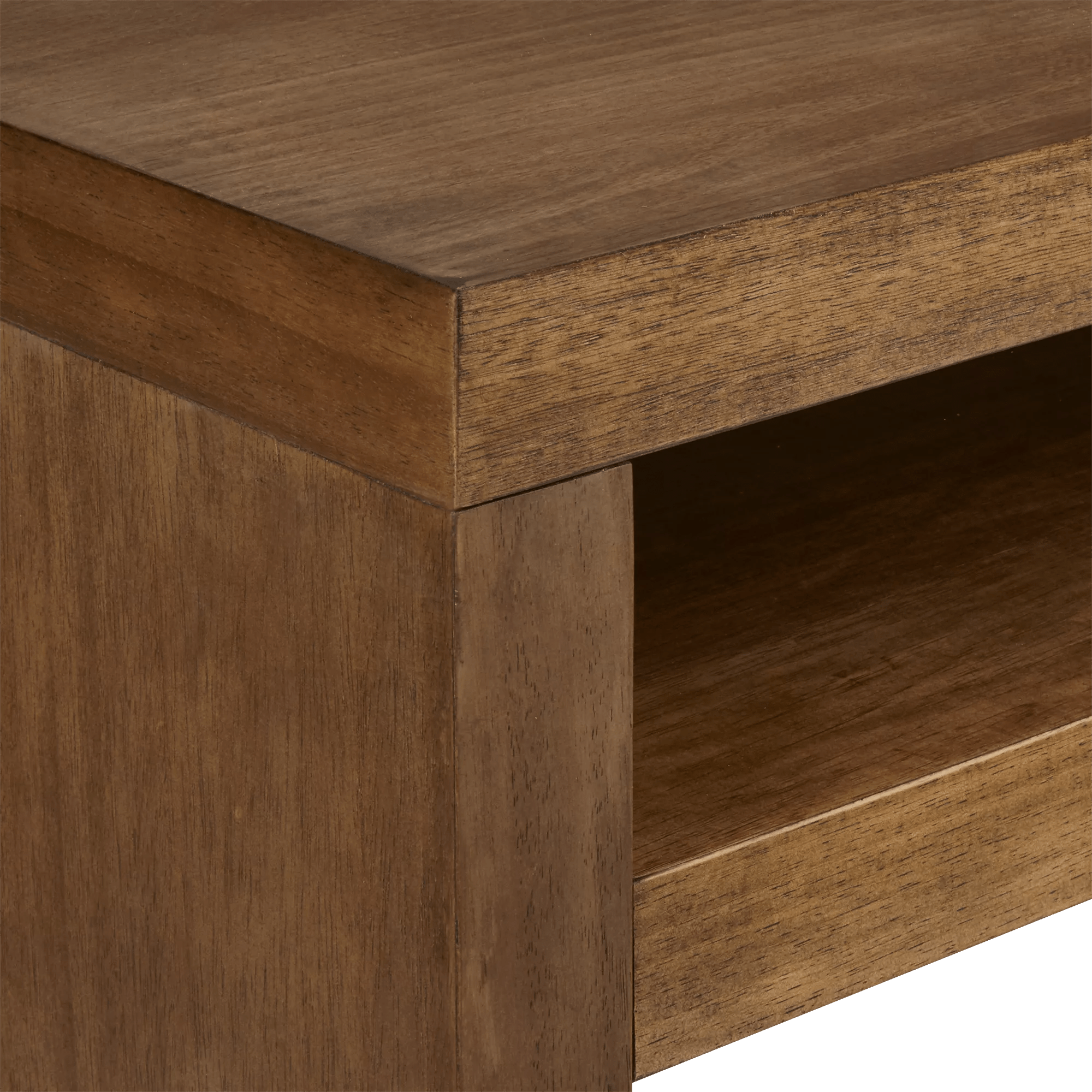 Mango Wood Veneer Console Table