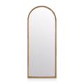 Full-Size Mirror with Wooden Arched Frame