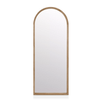 Full-Size Mirror with Wooden Arched Frame