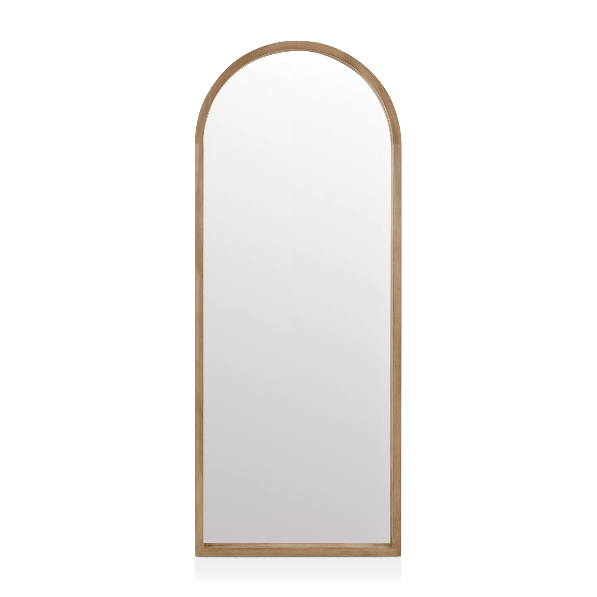 Full-Size Mirror with Wooden Arched Frame