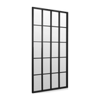 Black Windowpane Mirror