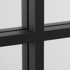 Black Windowpane Mirror