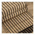 Black & Natural Table Runner