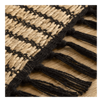 Black & Natural Table Runner