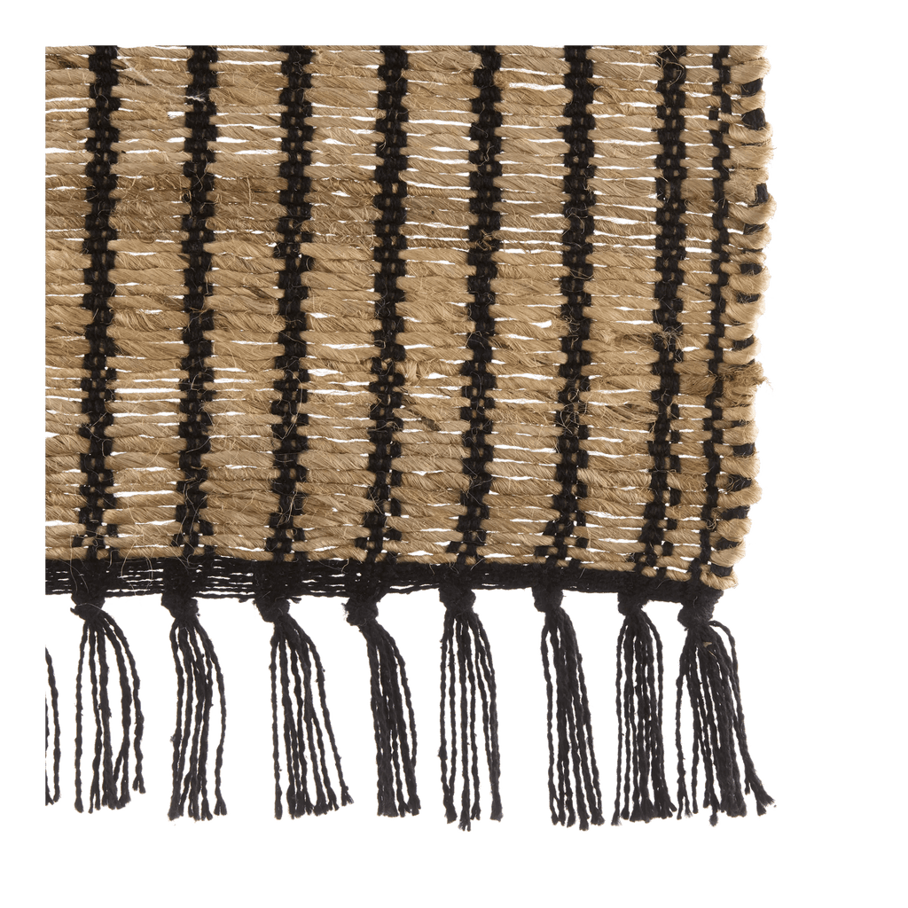 Black & Natural Table Runner