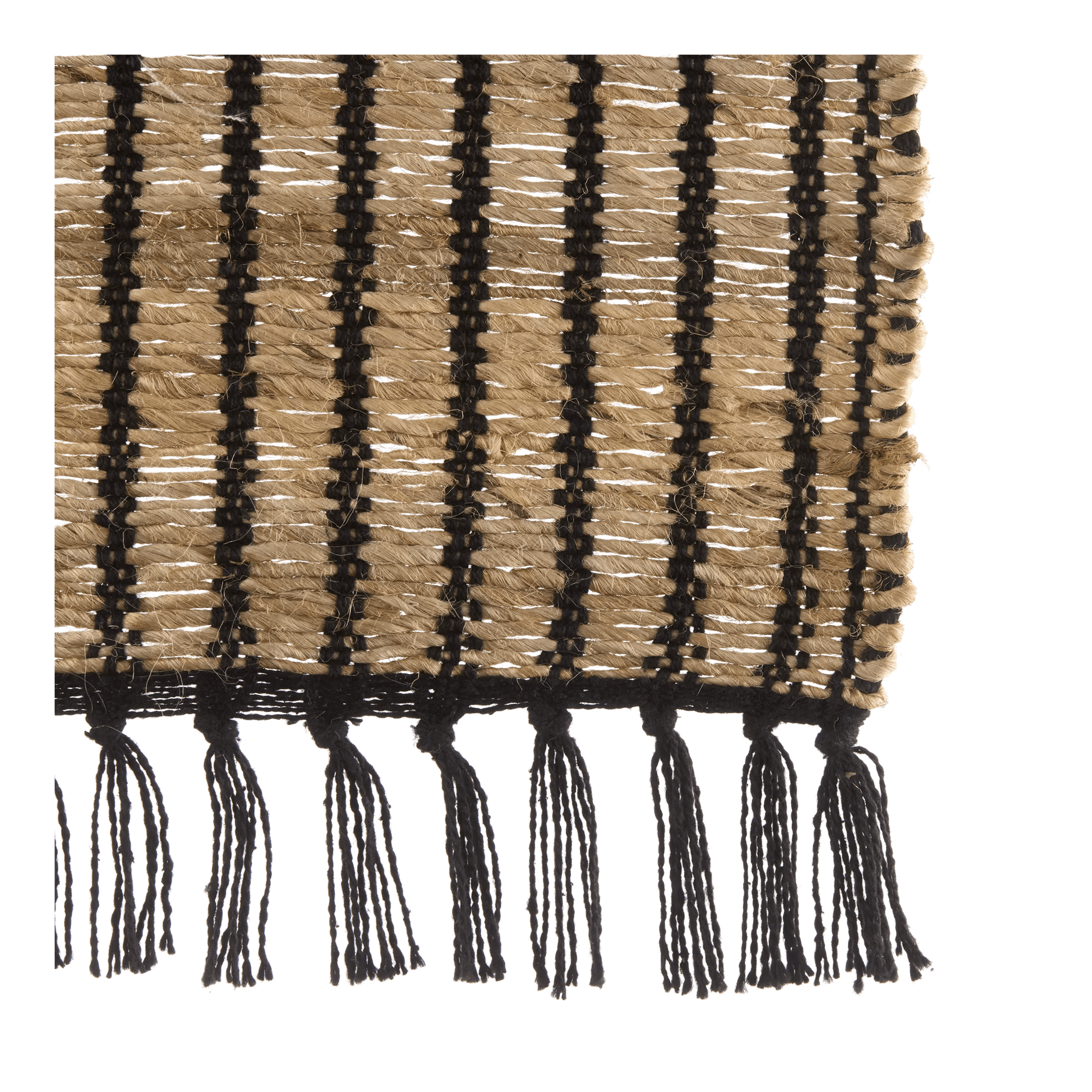 Black & Natural Table Runner