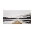 Dock with Mountain View Printed Canvas