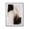 Gold Abstract Printed Framed Art