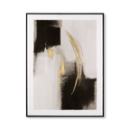 Gold Abstract Printed Framed Art