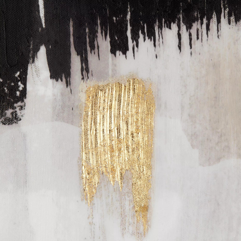 Gold Abstract Printed Framed Art