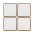 Set of 4 Oil Painted Abstract Framed Art