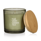 Bouclair Green Tea Candle with Wooden Lid