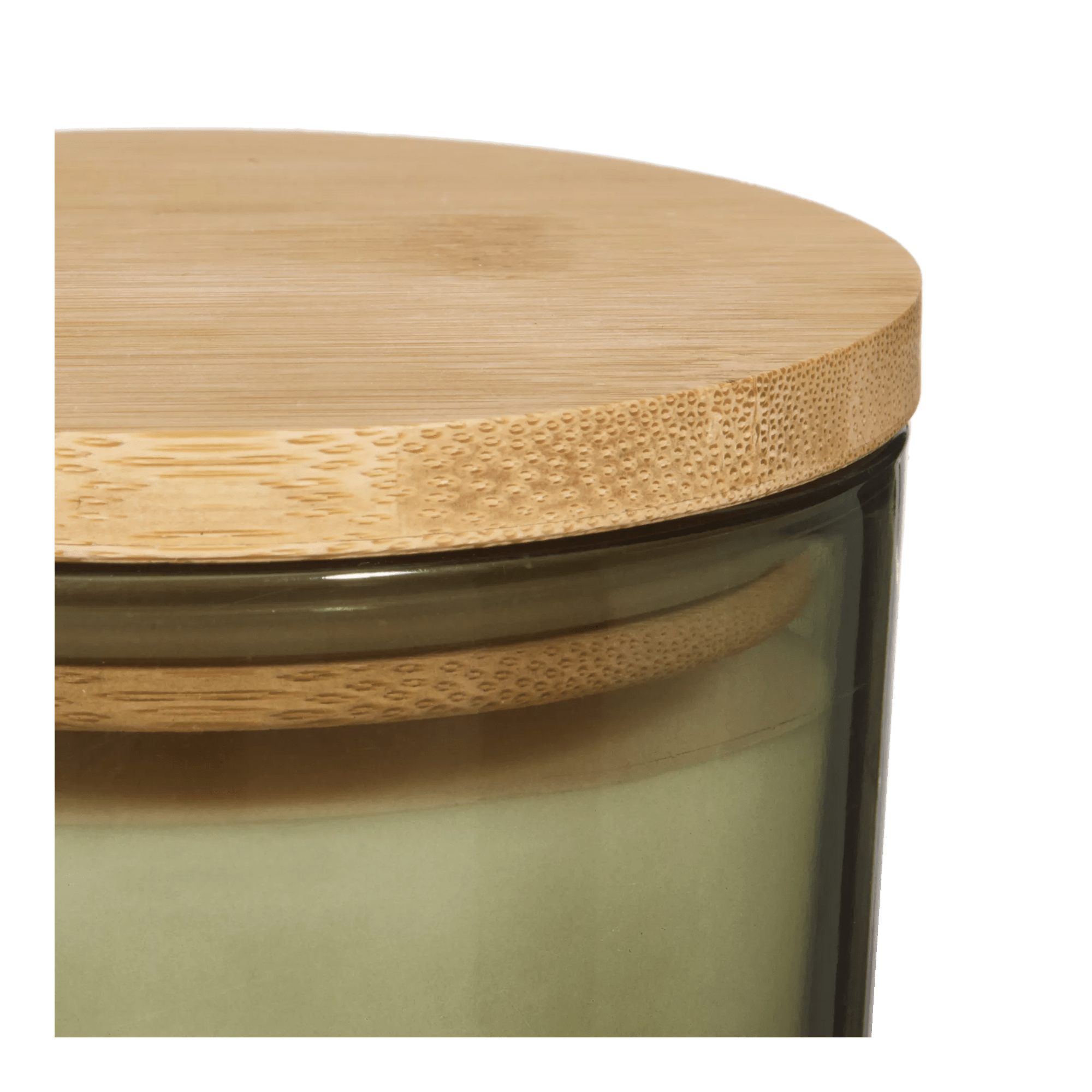 Bouclair Green Tea Candle with Wooden Lid