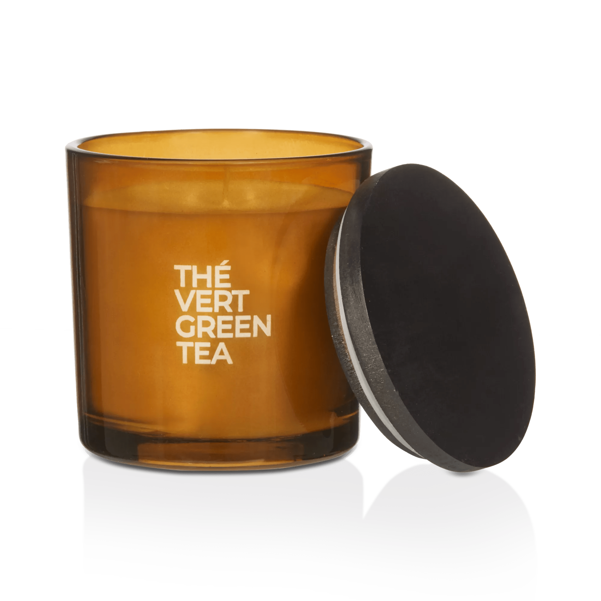 Bouclair Green Tea Candle with Wooden Lid