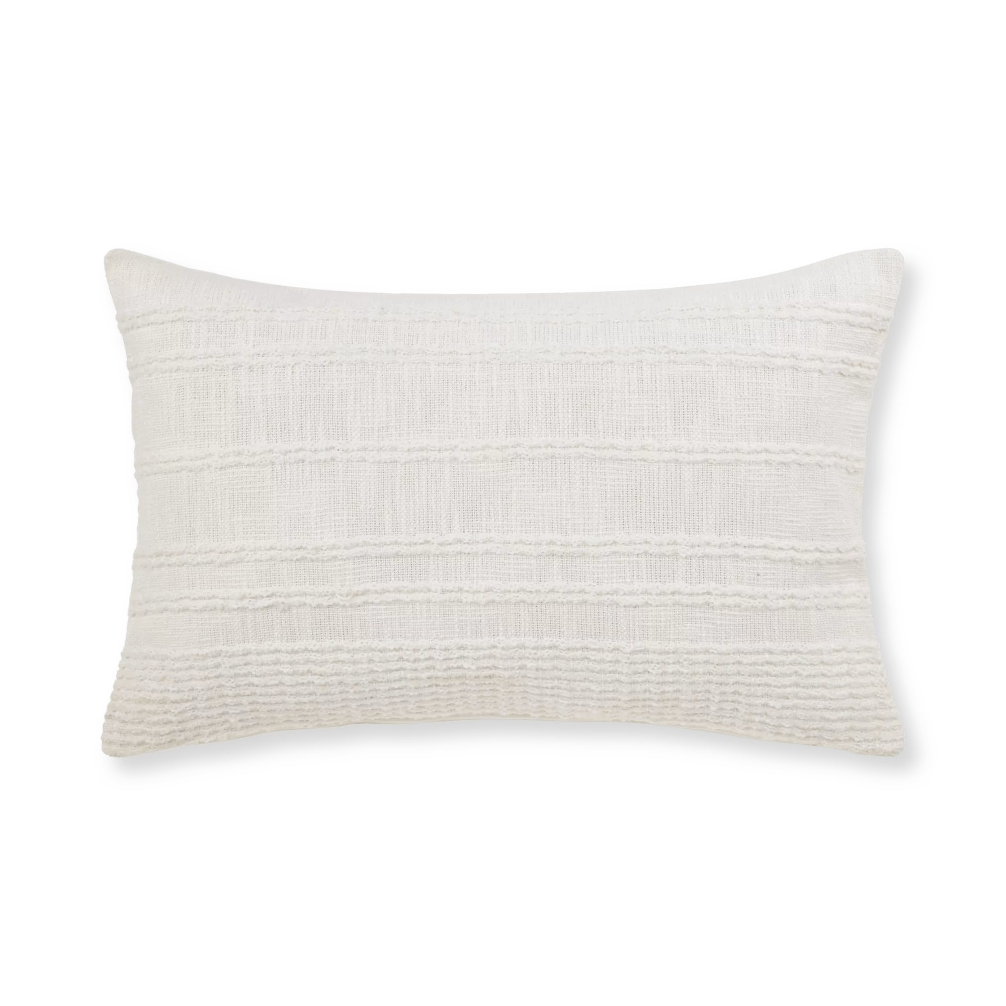 White Lindy Lumbar Decorative Pillow