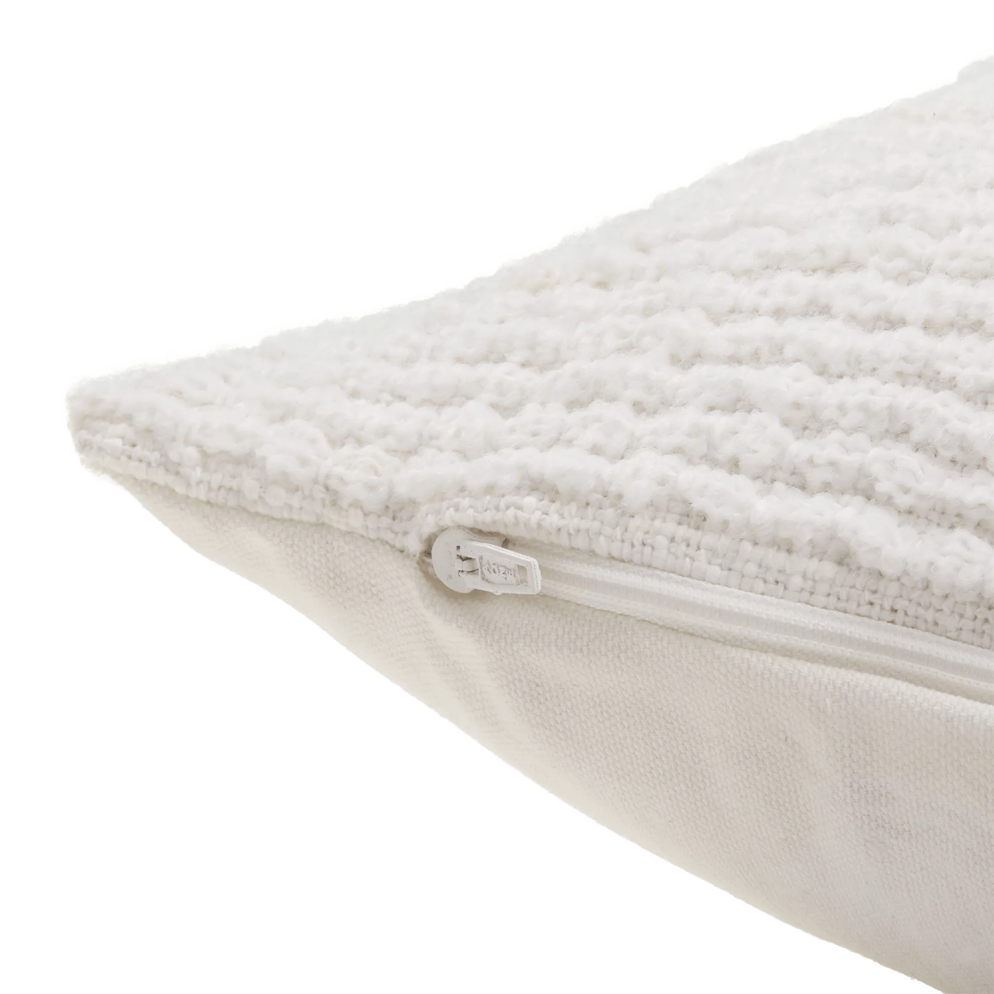 White Lindy Lumbar Decorative Pillow