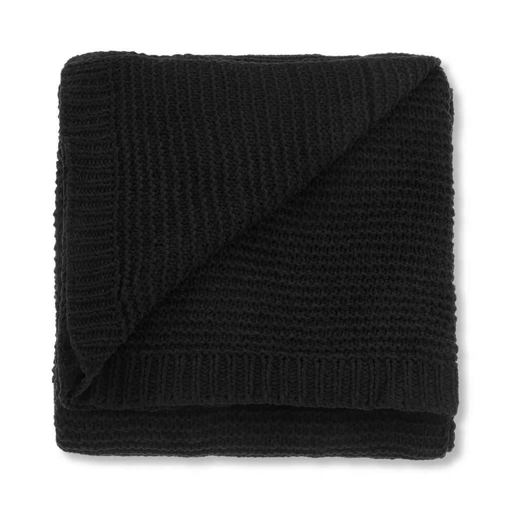 Black Lonny Woven Throw