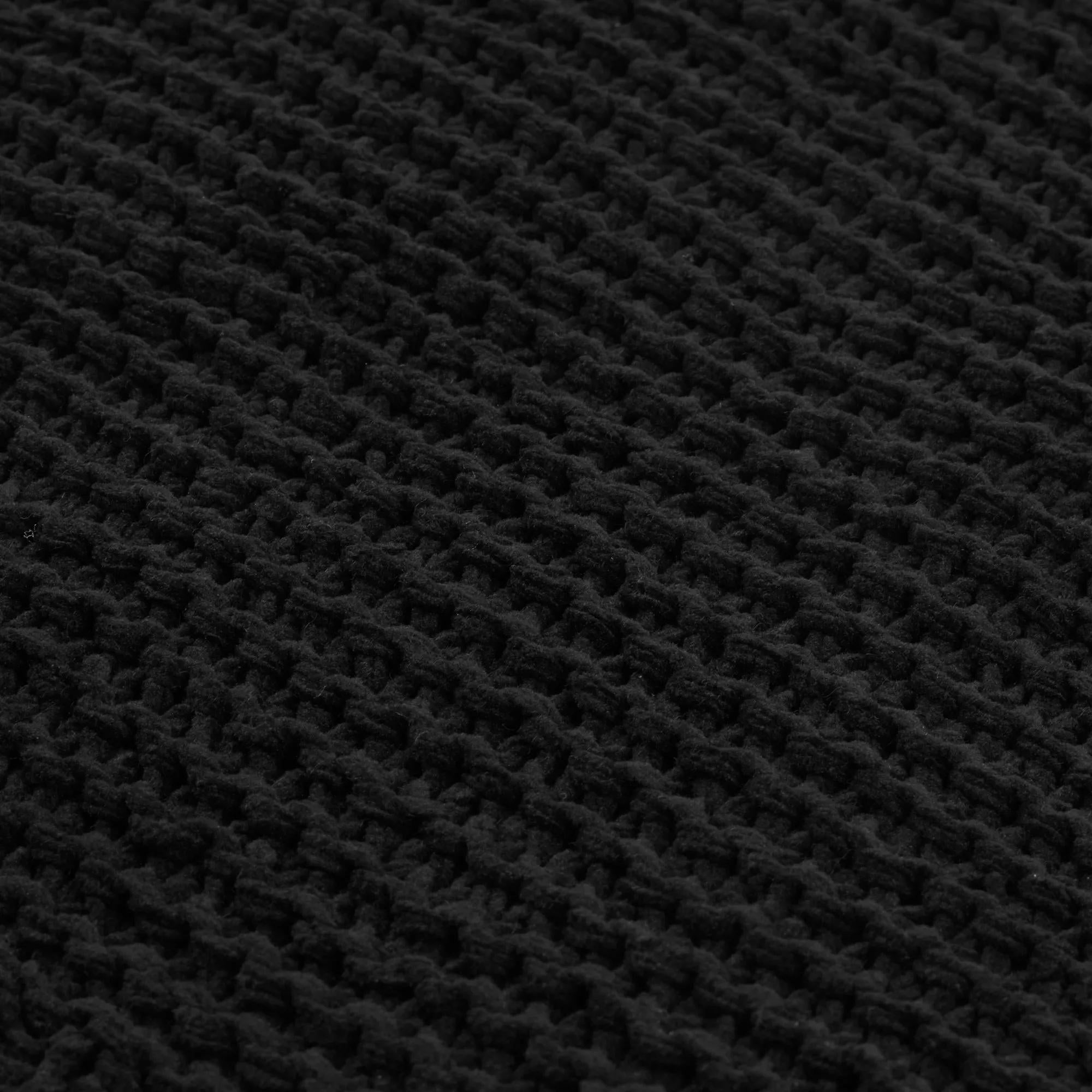 Black Lonny Woven Throw