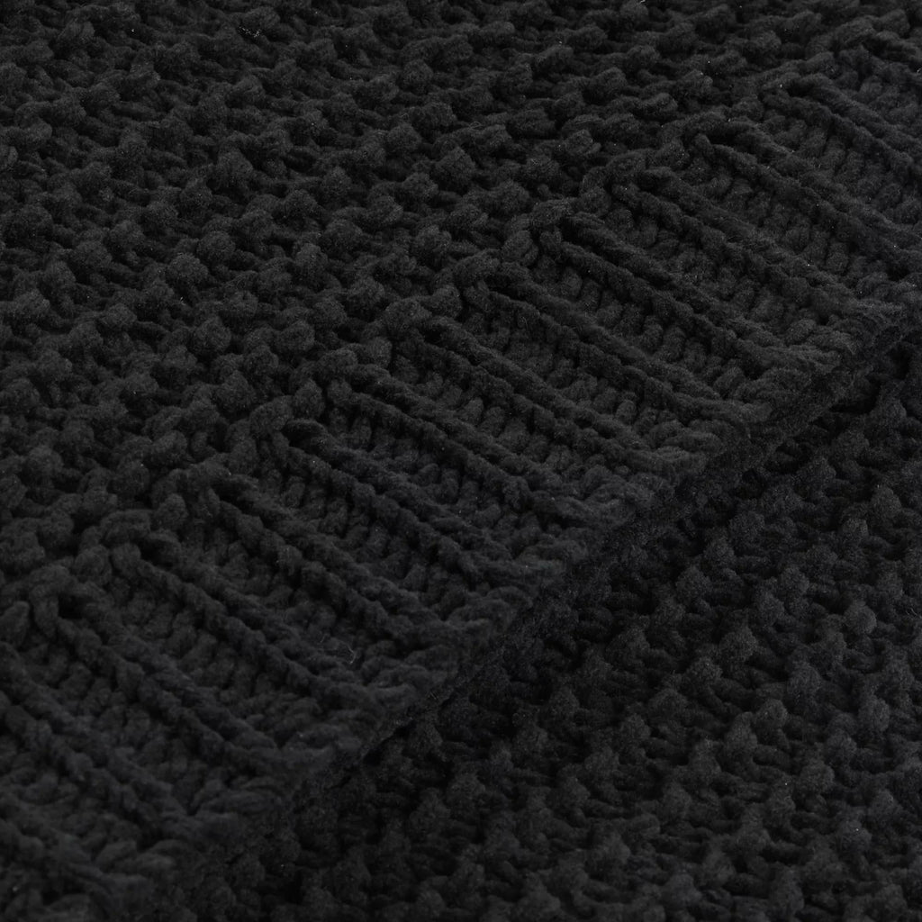 Black Lonny Woven Throw