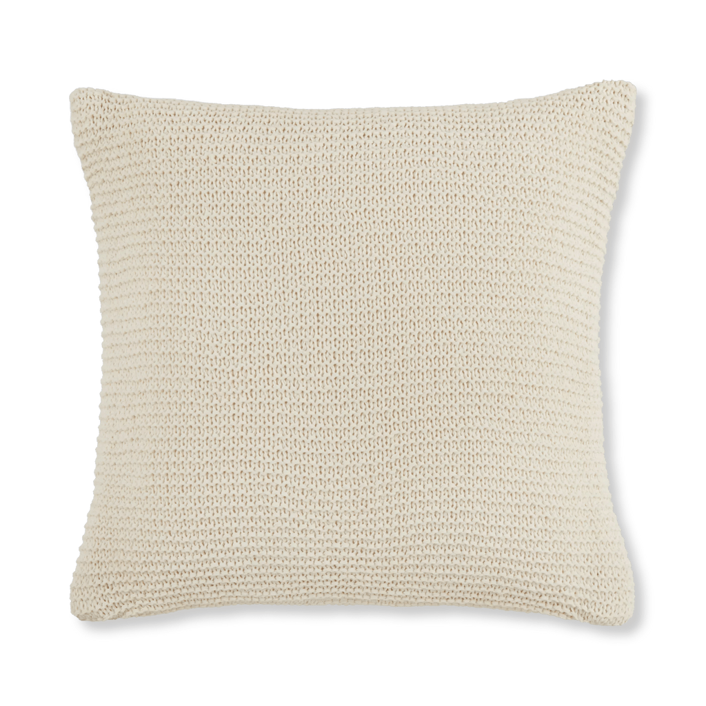 White Lonny Knit Throw Pillow