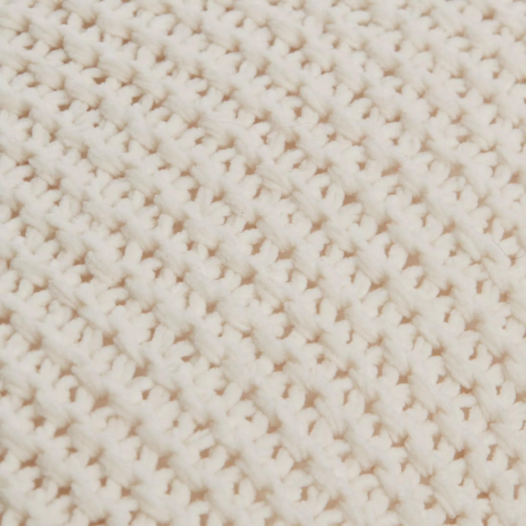 White Lonny Knit Throw Pillow