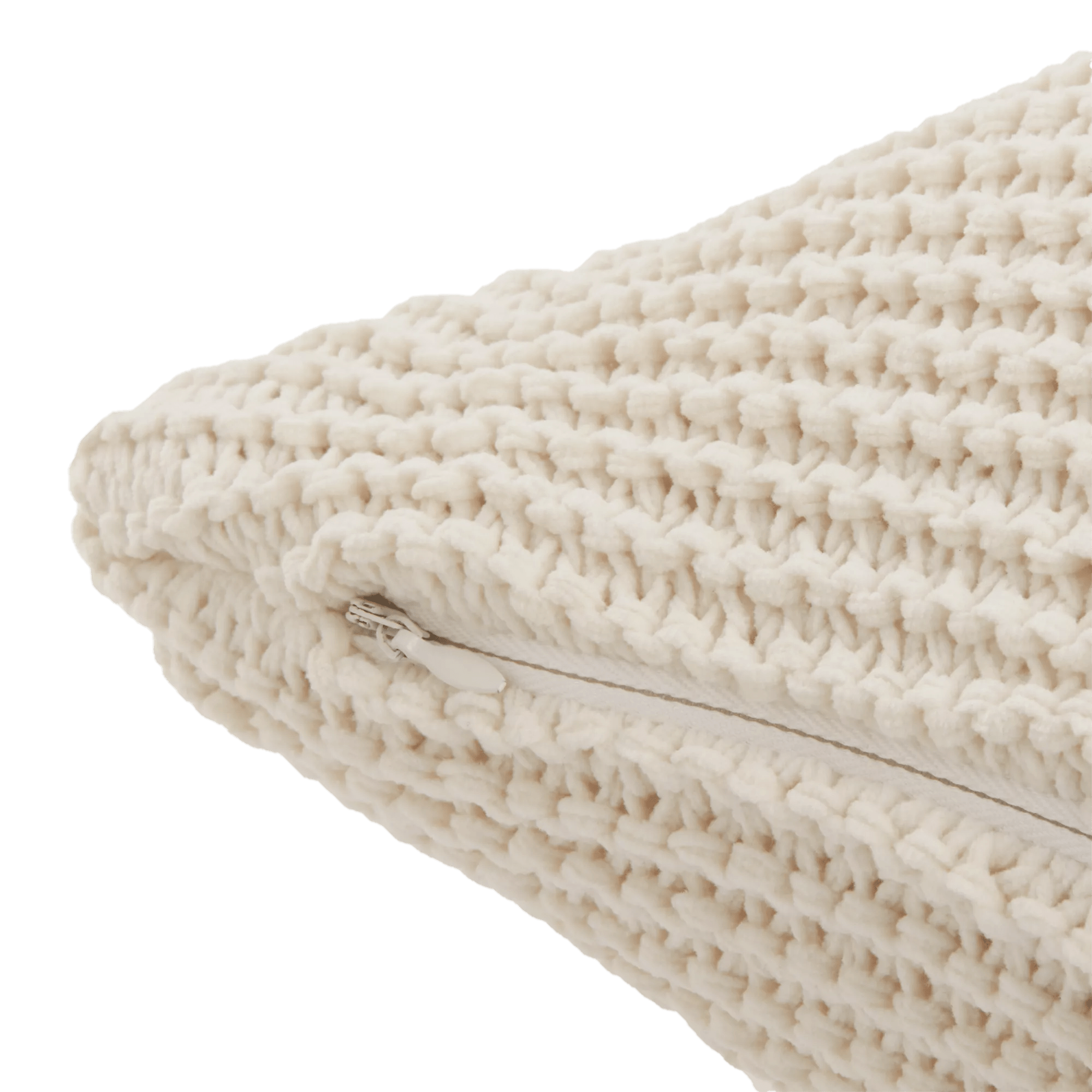 White Lonny Knit Throw Pillow