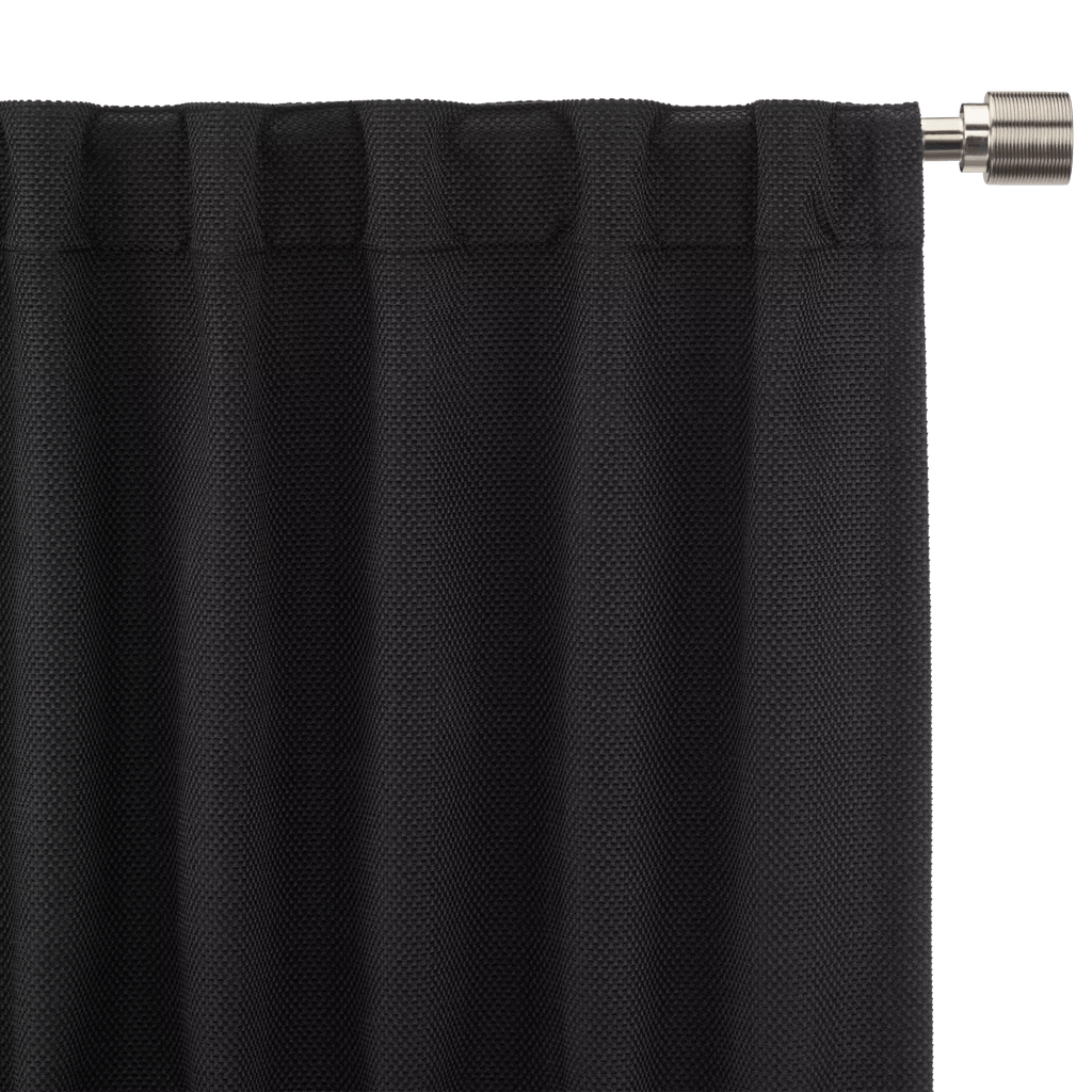 Black Ortega Blackout Back-Tab Curtain
