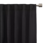 Black Ortega Blackout Back-Tab Curtain