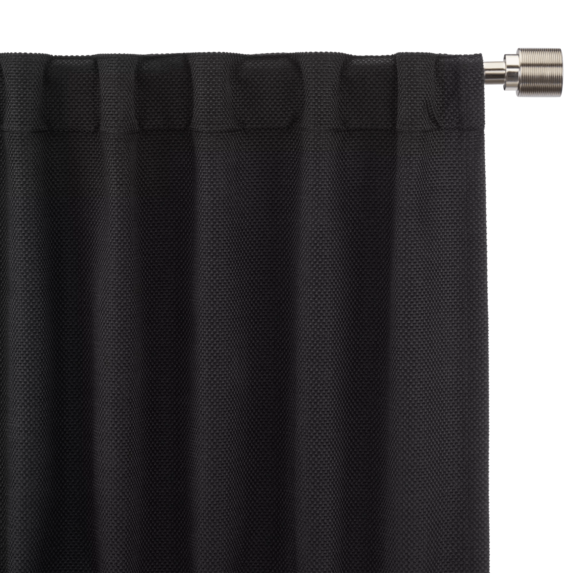 Black Ortega Blackout Back-Tab Curtain