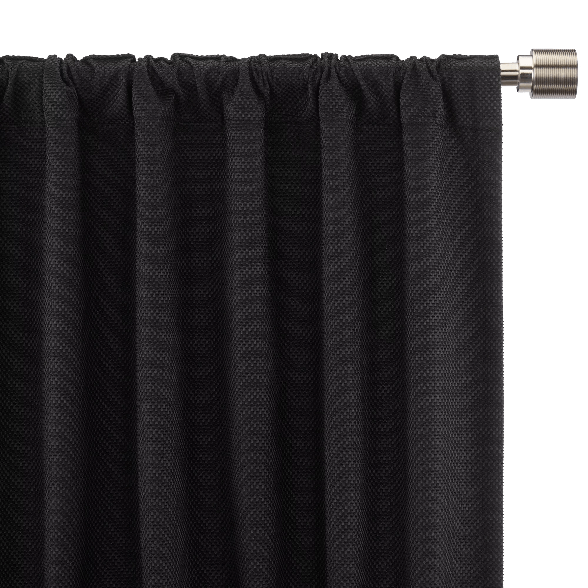 Black Ortega Blackout Back-Tab Curtain