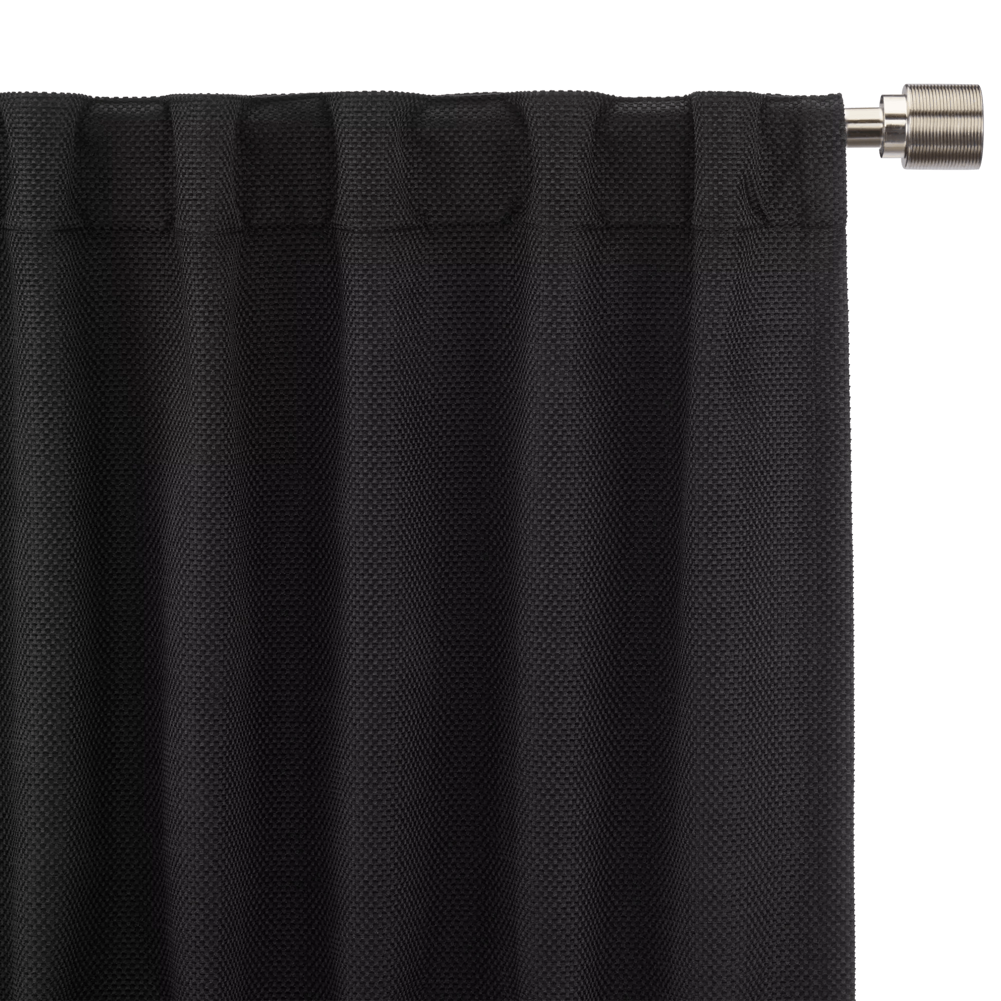 Black Ortega Blackout Back-Tab Curtain