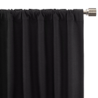 Black Ortega Blackout Back-Tab Curtain