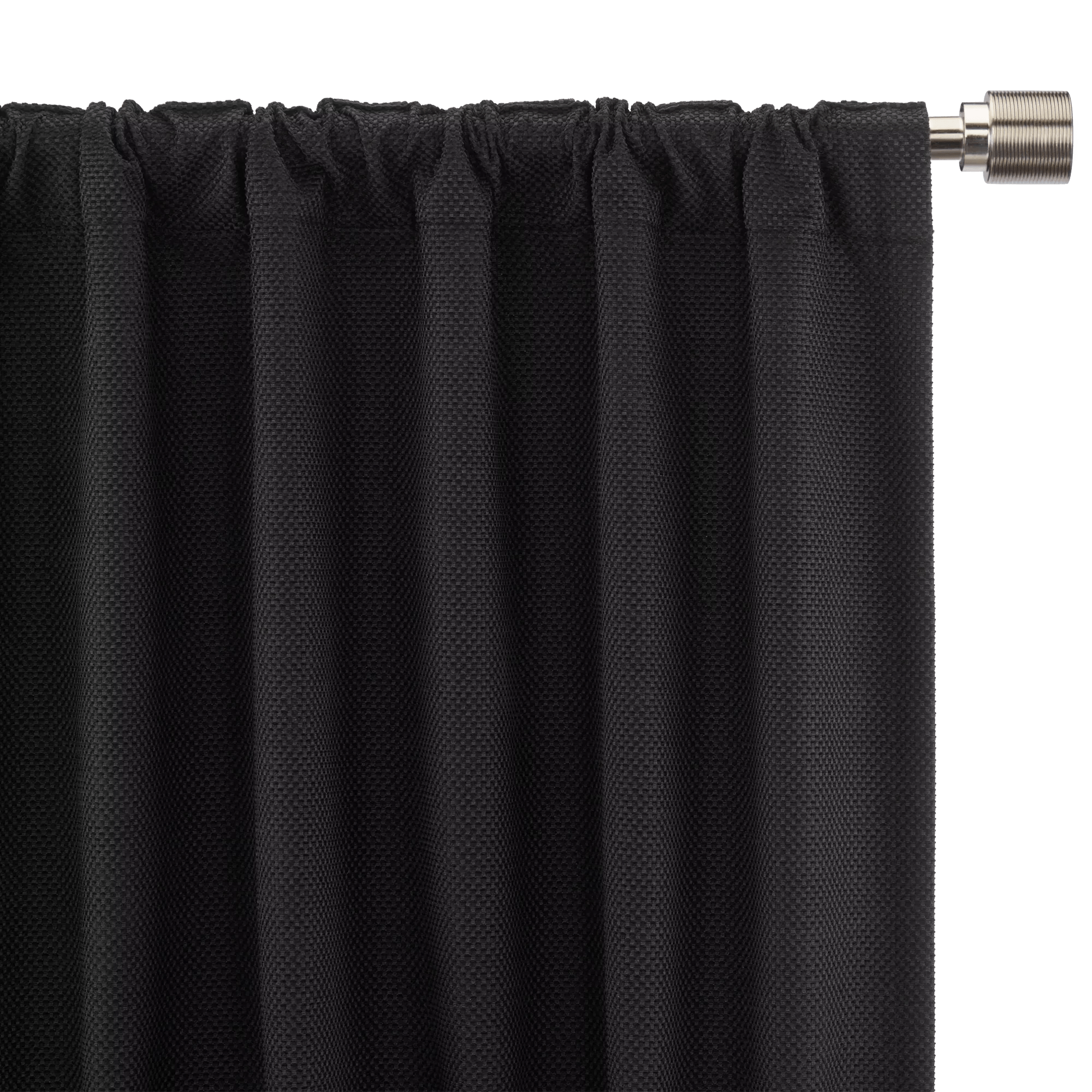 Black Ortega Blackout Back-Tab Curtain