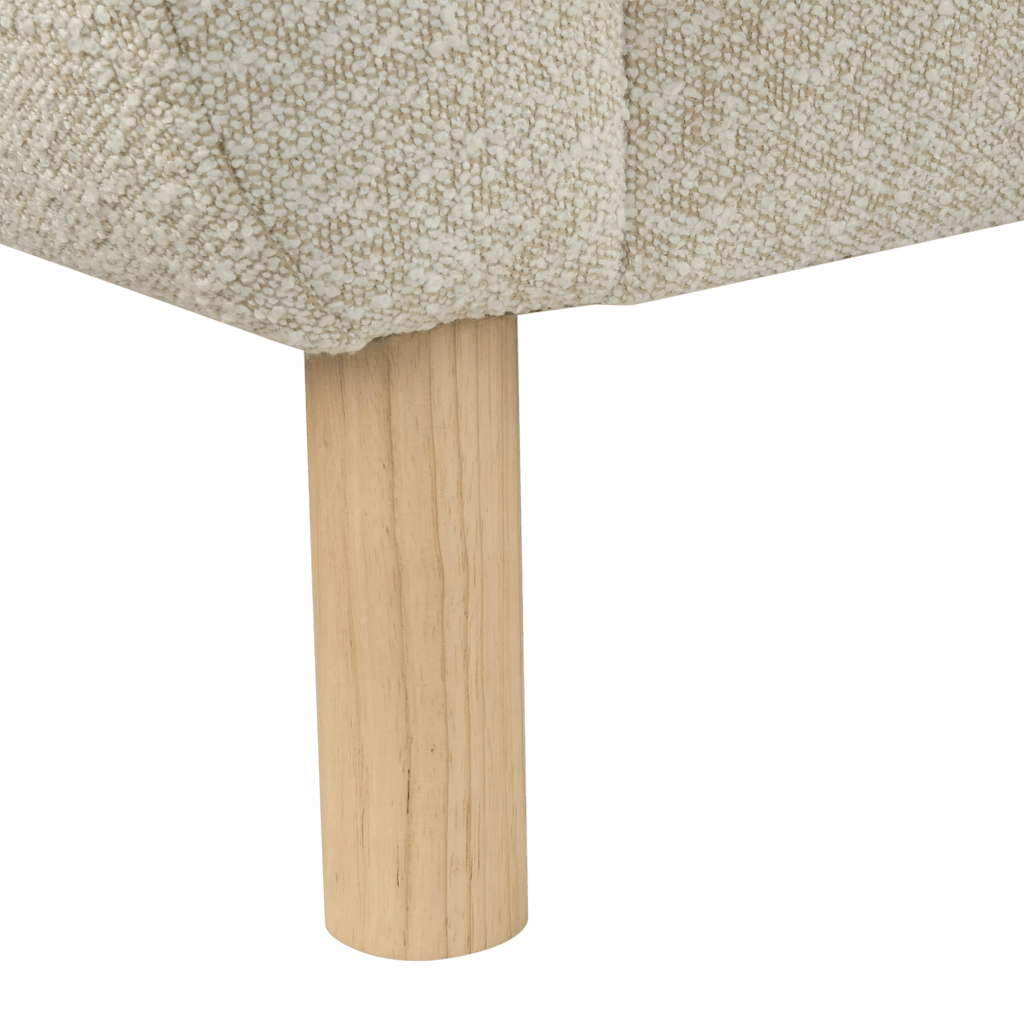 Fabric and Wood Bench