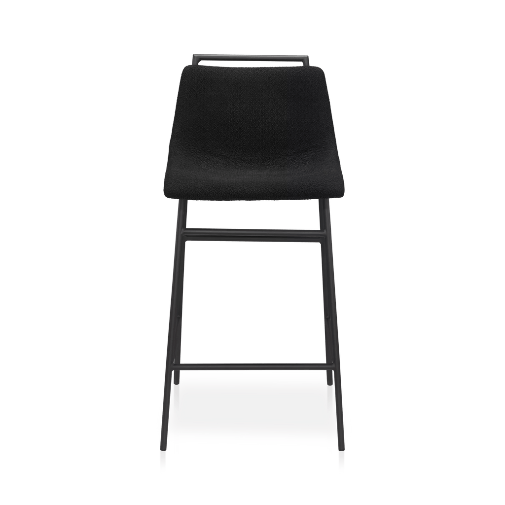 Fabric and Metal Counter Stool