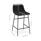 Fabric and Metal Counter Stool