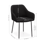 Fabric and Metal Dining Chair