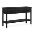 Black Veneer 3-Drawer Console